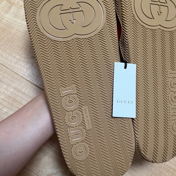 women Gucci Slide Interlocking G Orange - Picture 7 of 8